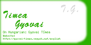 timea gyovai business card